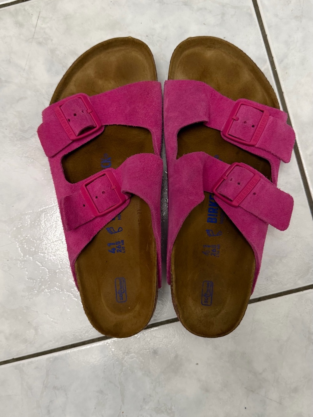 Pink Suede Double Buckle Women’s Sandals